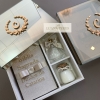Convite de Padrinhos com 1 Bíblia personalizada, 1 vela aromatica e Frasco Nossa Senhora para água benta