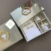 Convite de padrinhos luxo tampa de vidro- Toalha personalizada, Vela e Aromátizador